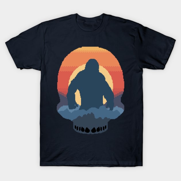 BIG APE Pixel Art T-Shirt by mozqueda